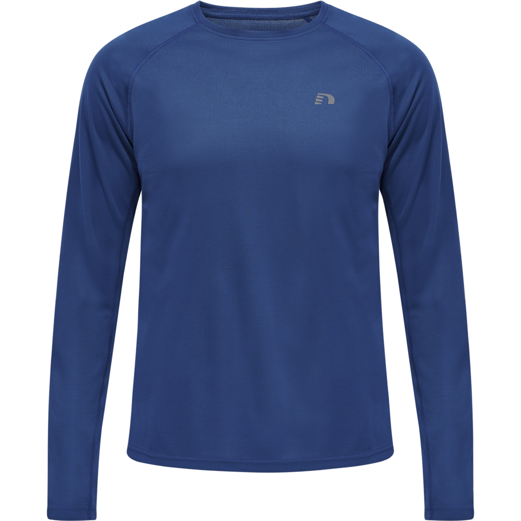 MEN CORE RUNNING T-SHIRT L/S, TRUE BLUE, packshot