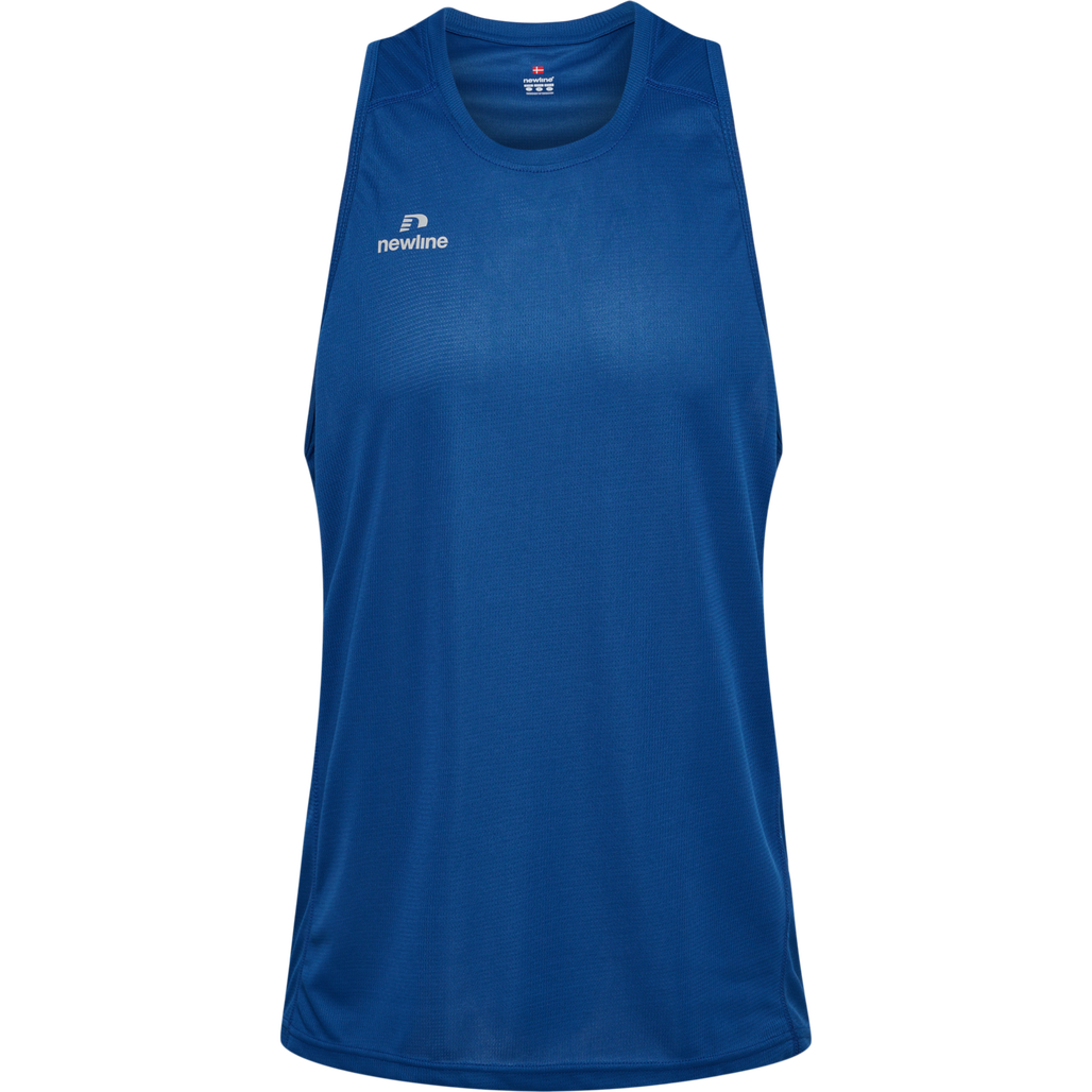MEN'S ATHLETIC RUNNING SINGLET, TRUE BLUE, packshot