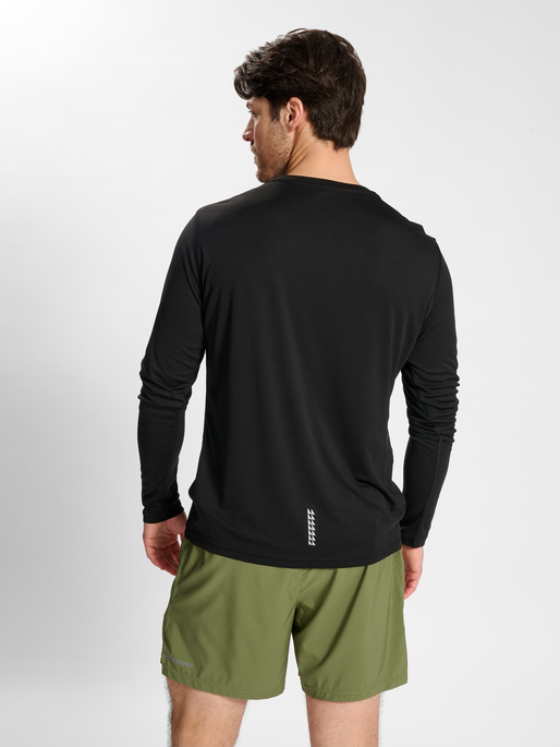 nwlMEMPHIS T-SHIRT L/S MEN, BLACK, model