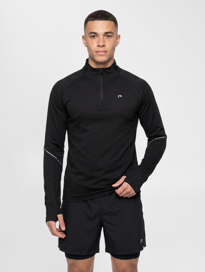 nwlPOWER HALF ZIP MIDLAYER, BLACK, model
