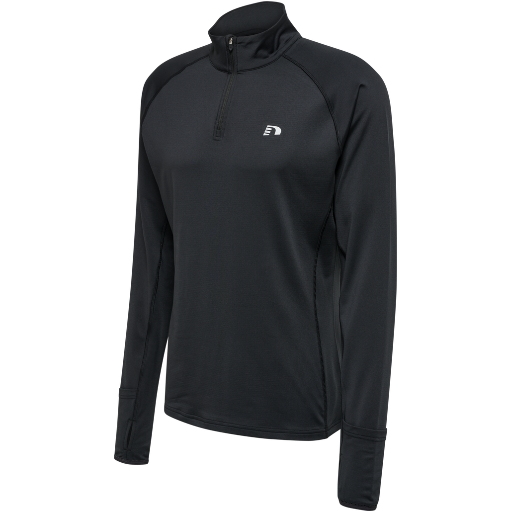 nwlLAKEWOOD 1/2 ZIP L/S MEN, BLACK, packshot