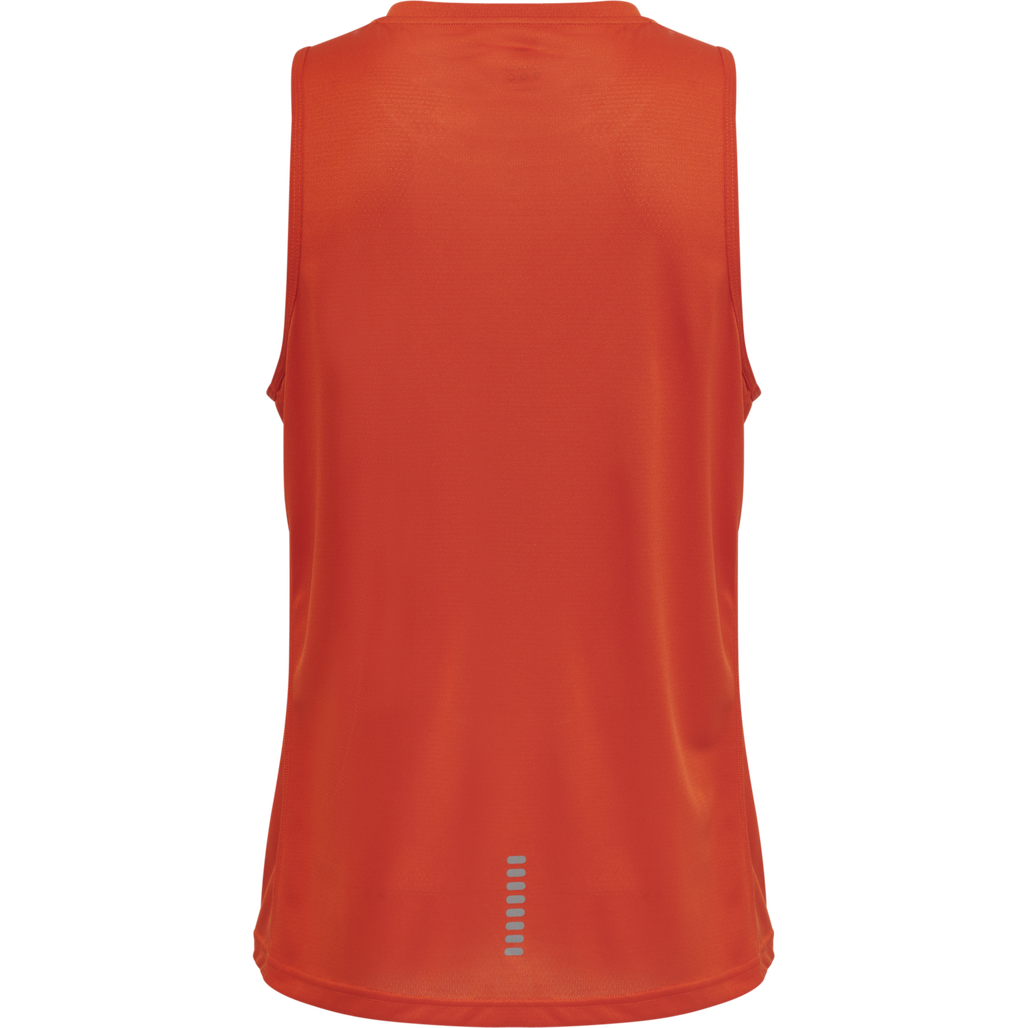 MEN RUNNING SINGLET, SPICY ORANGE, packshot
