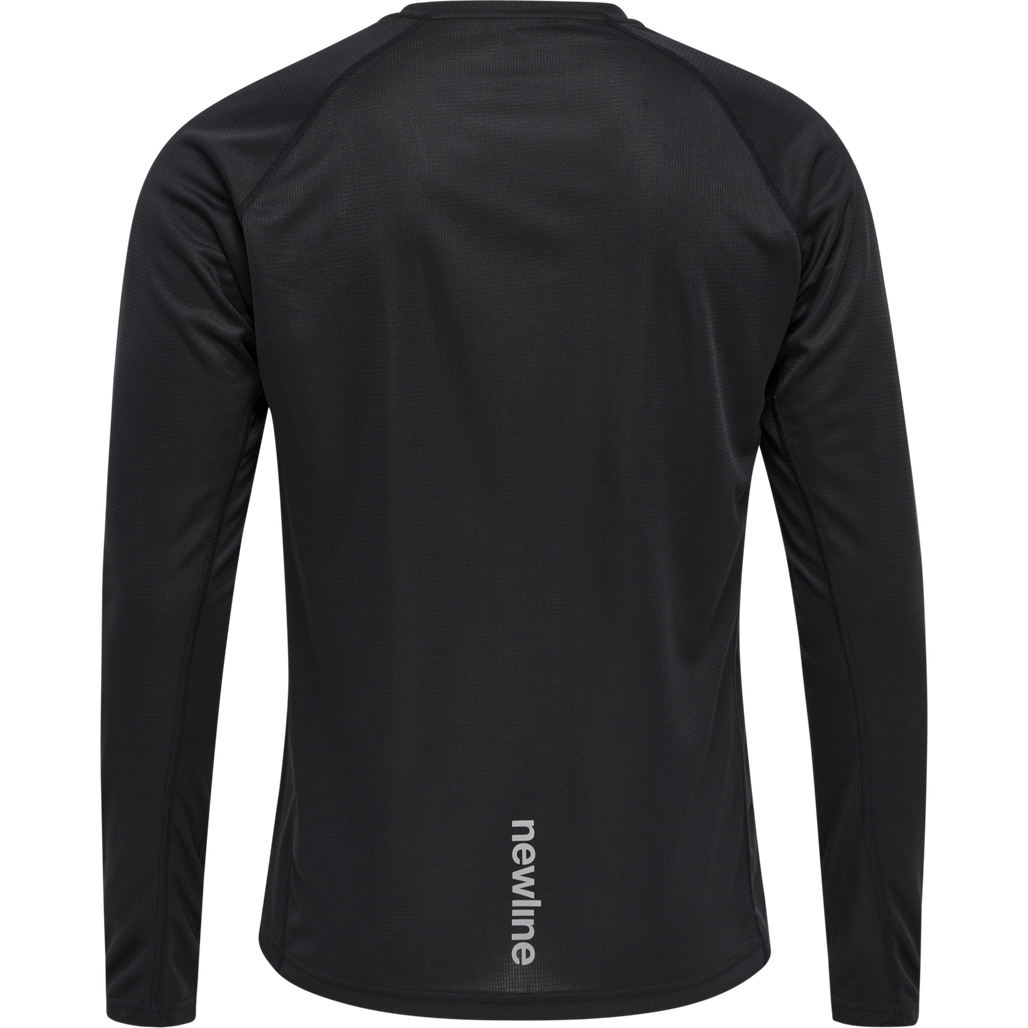 MEN CORE RUNNING T-SHIRT L/S, BLACK, packshot