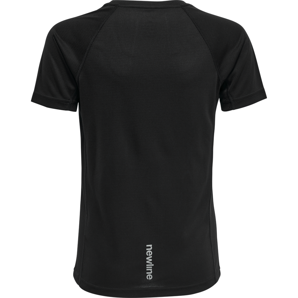 KIDS CORE RUNNING T-SHIRT S/S, BLACK, packshot