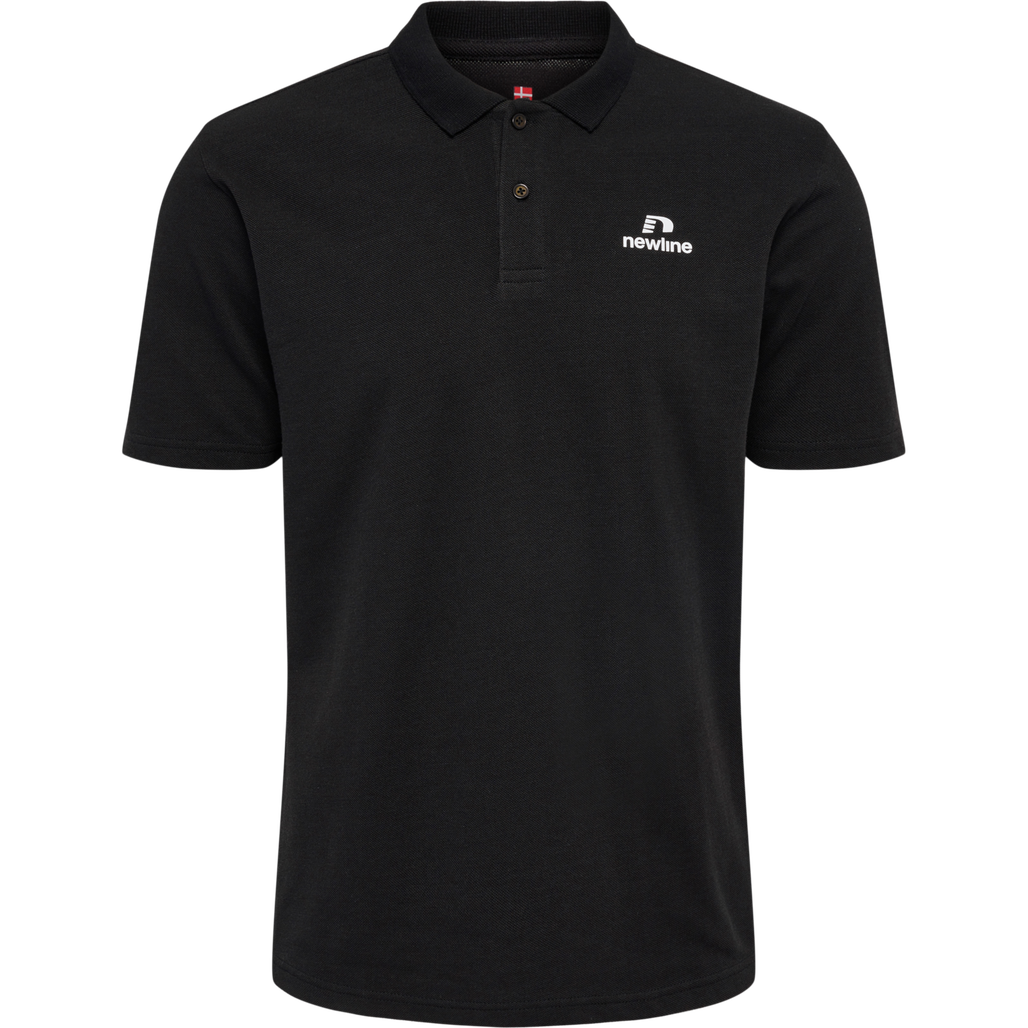 nwlLEA COTTON POLO MEN, BLACK, packshot