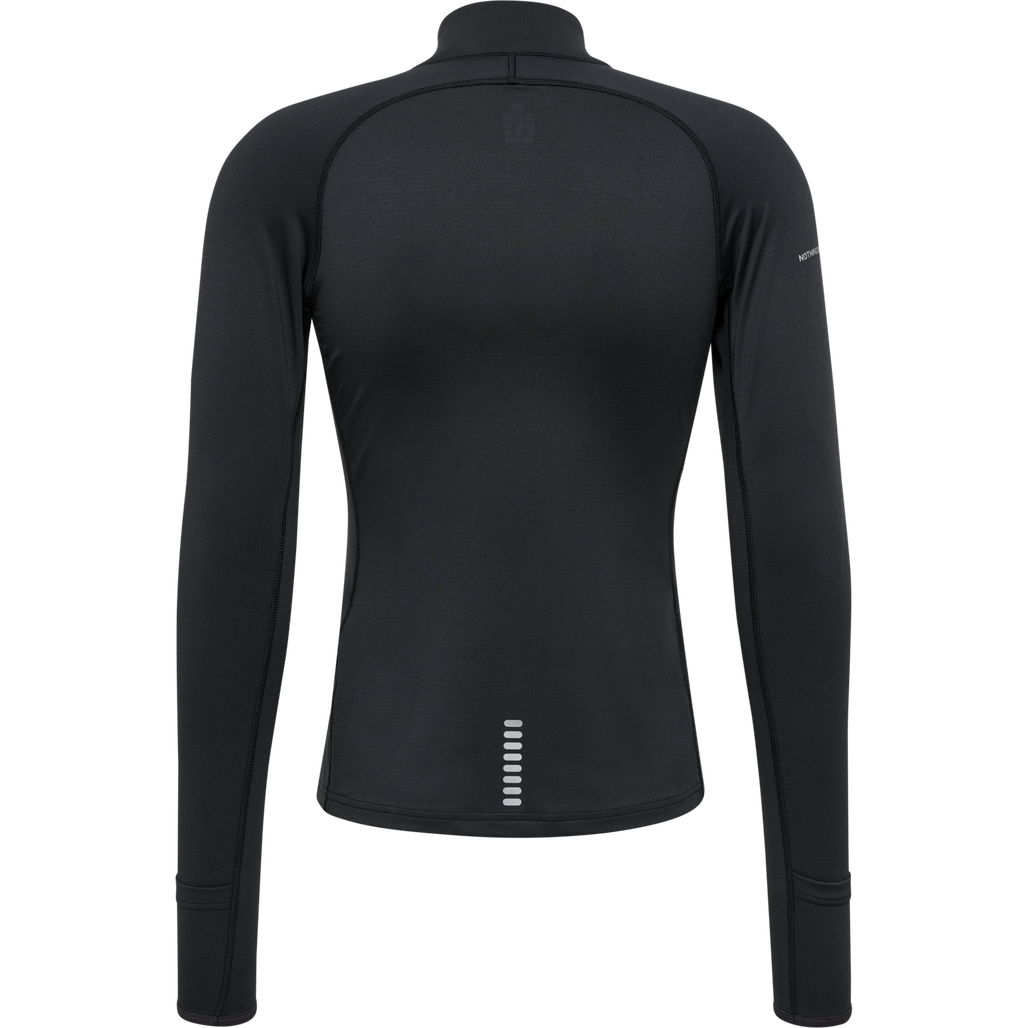 nwlLAKEWOOD 1/2 ZIP female, BLACK, packshot