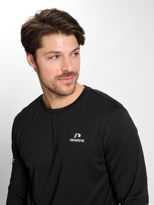 nwlMEMPHIS T-SHIRT L/S MEN, BLACK, model