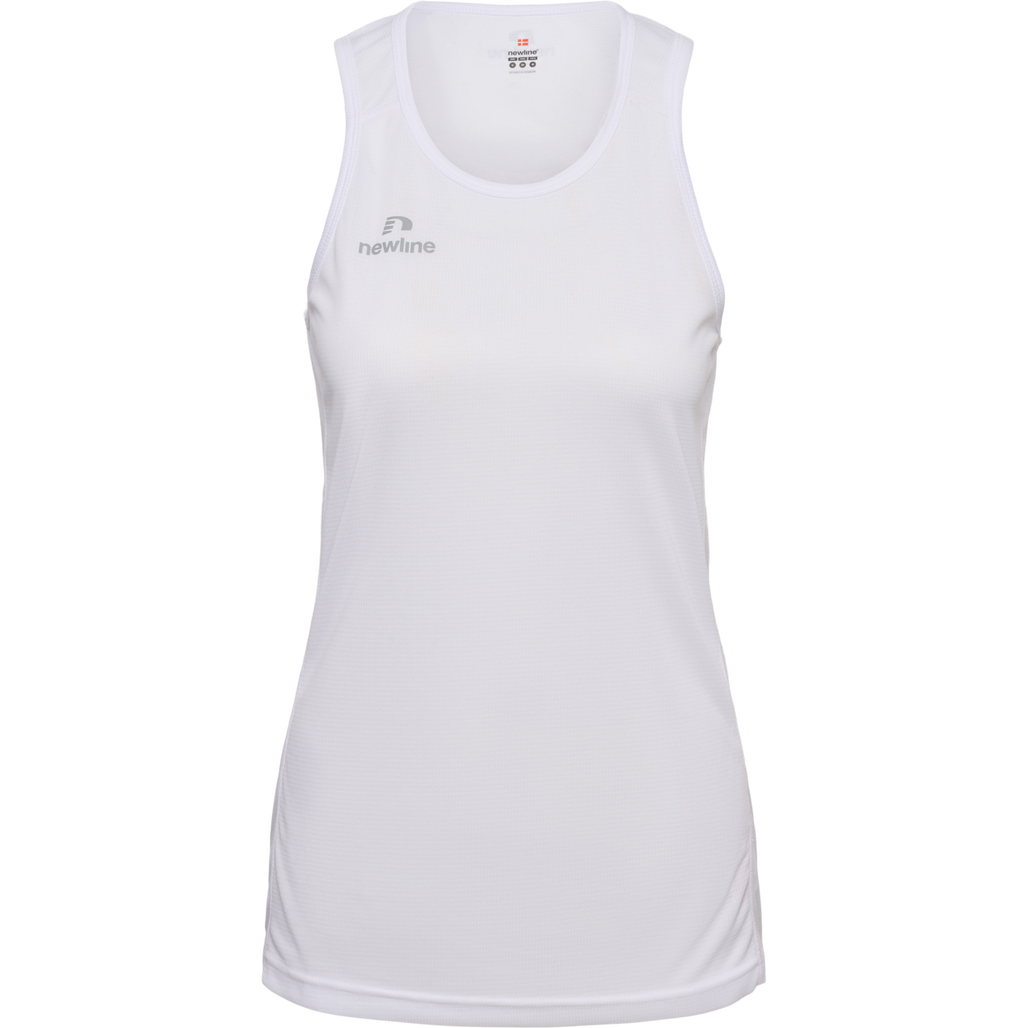 WOMEN'S ATHLETIC RUNNING SINGLET, WHITE, packshot