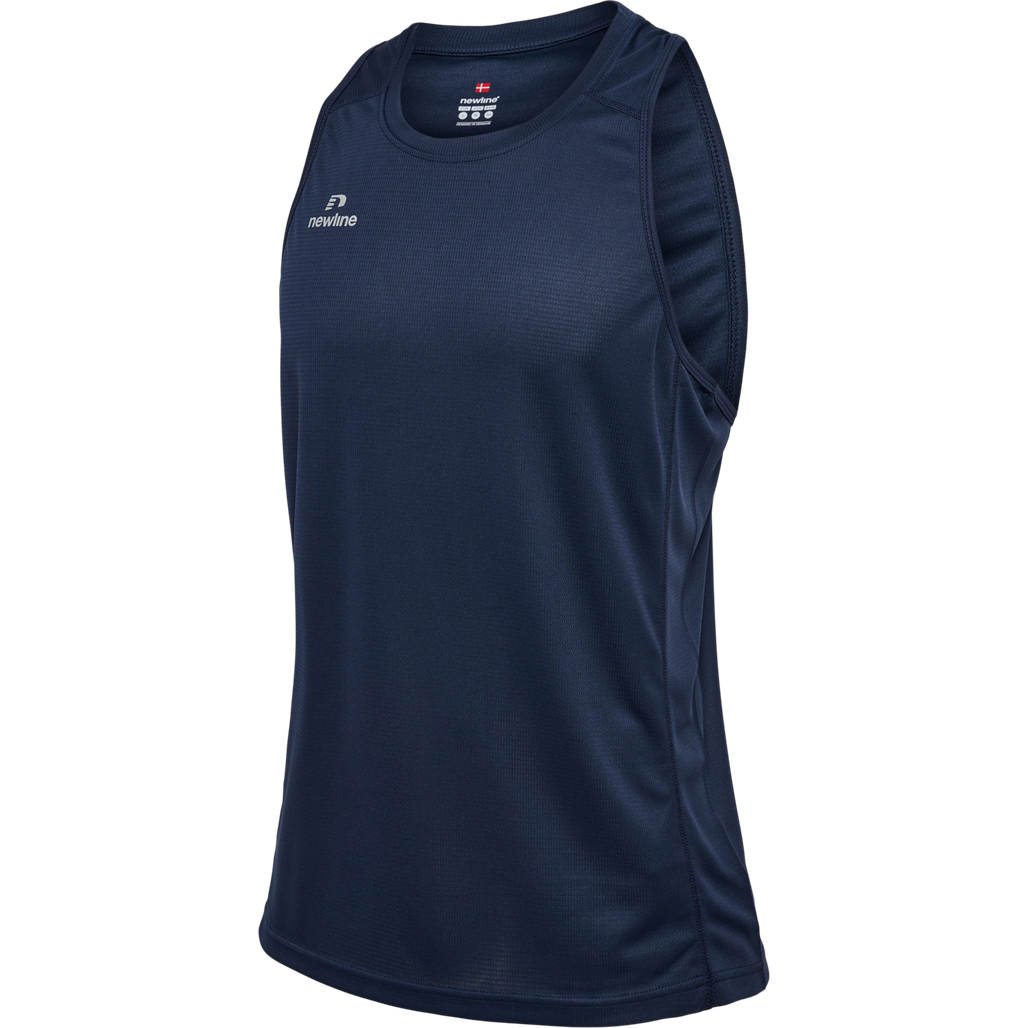 MEN'S ATHLETIC RUNNING SINGLET, BLACK IRIS, packshot