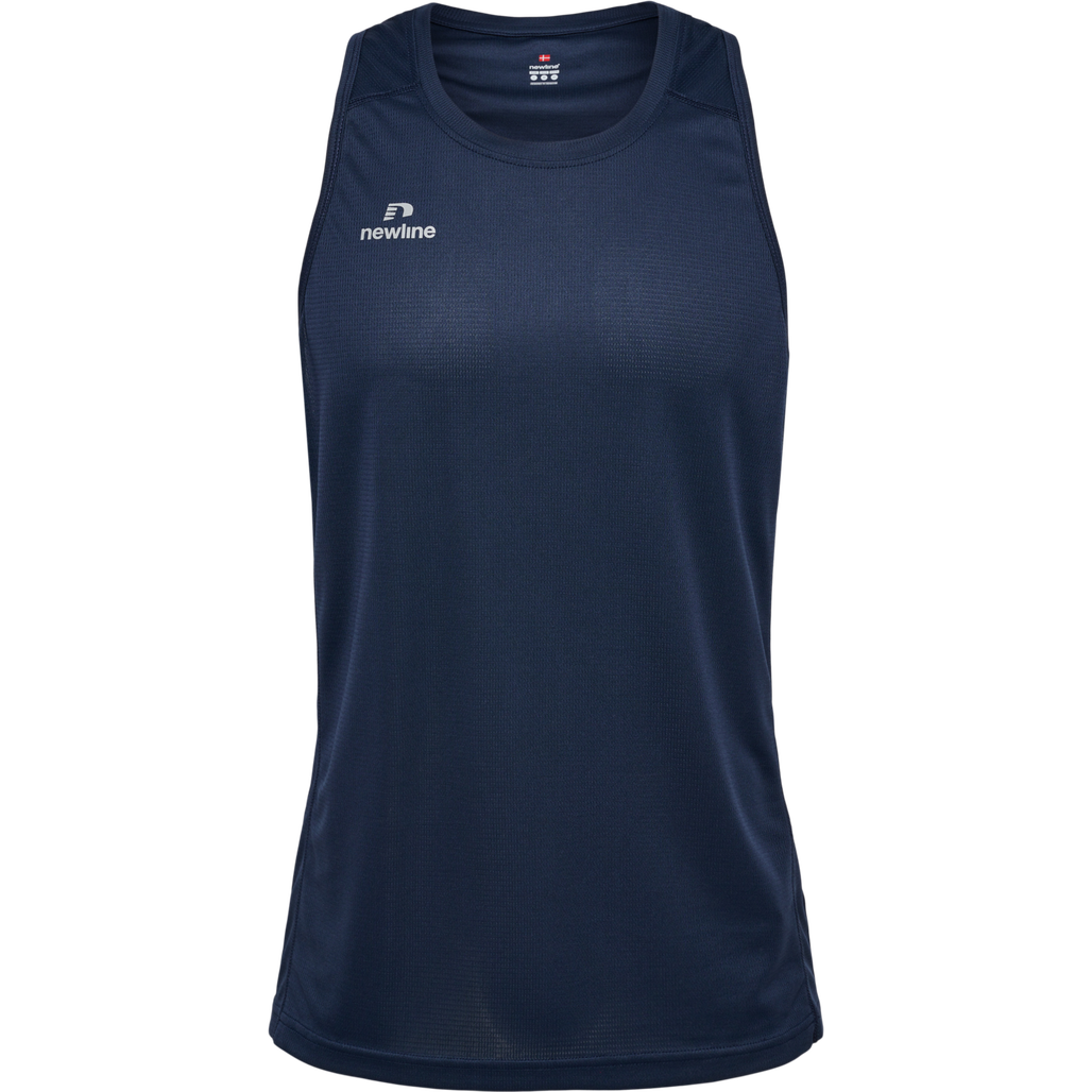 MEN'S ATHLETIC RUNNING SINGLET, BLACK IRIS, packshot