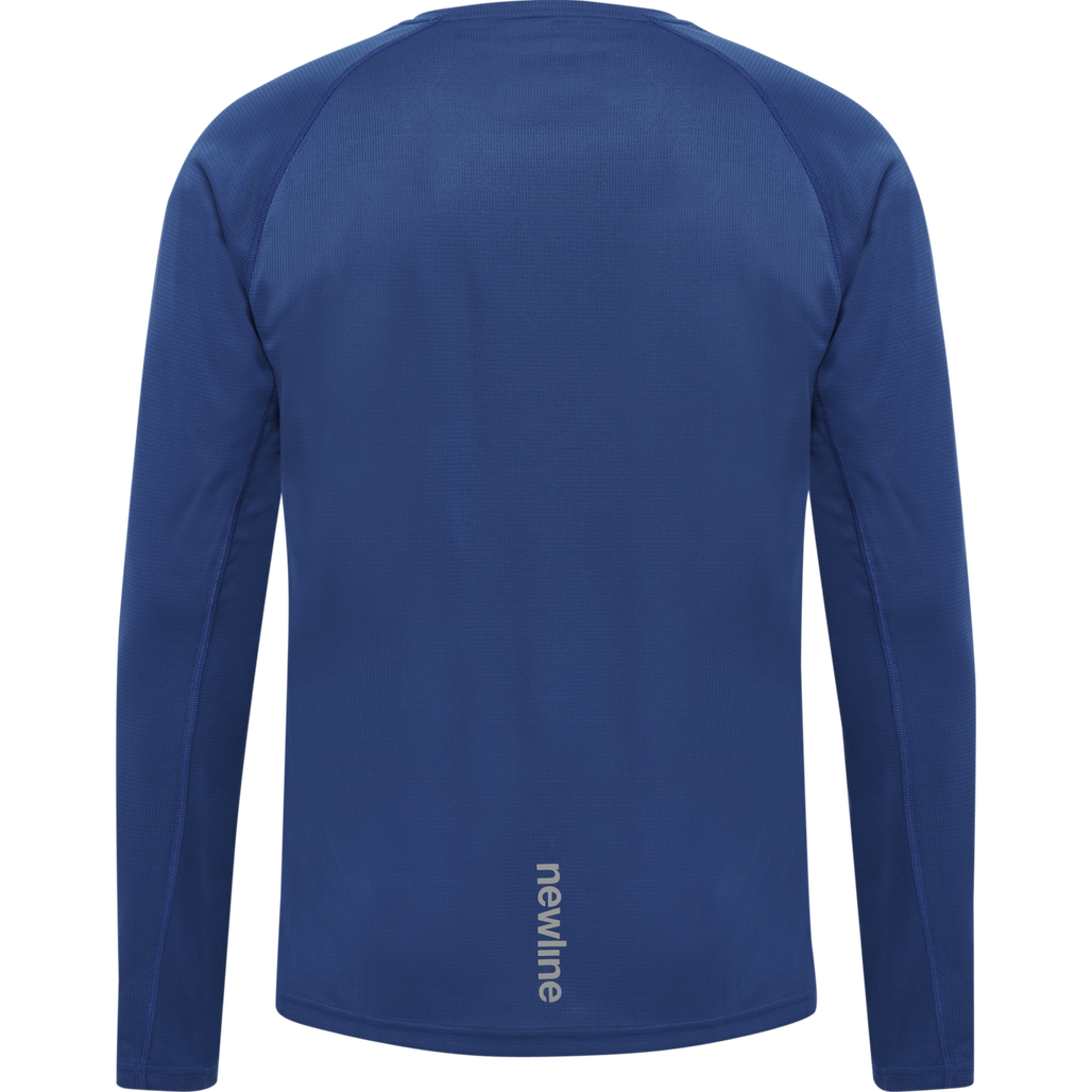 MEN CORE RUNNING T-SHIRT L/S, TRUE BLUE, packshot