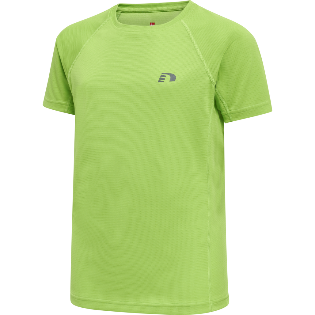 KIDS CORE RUNNING T-SHIRT S/S, GREEN FLASH, packshot