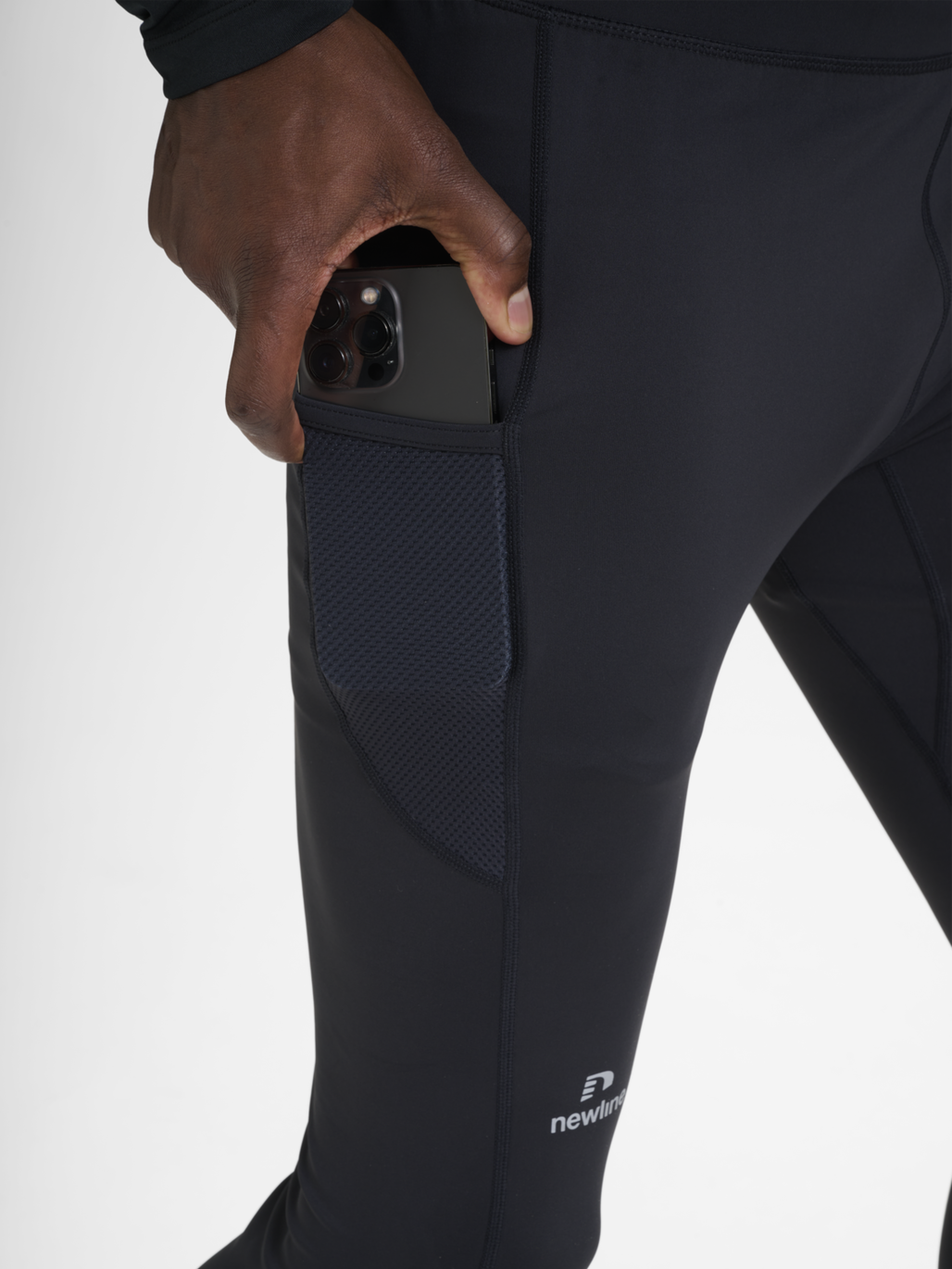 nwlRACE POCKET TIGHTS, BLACK, model