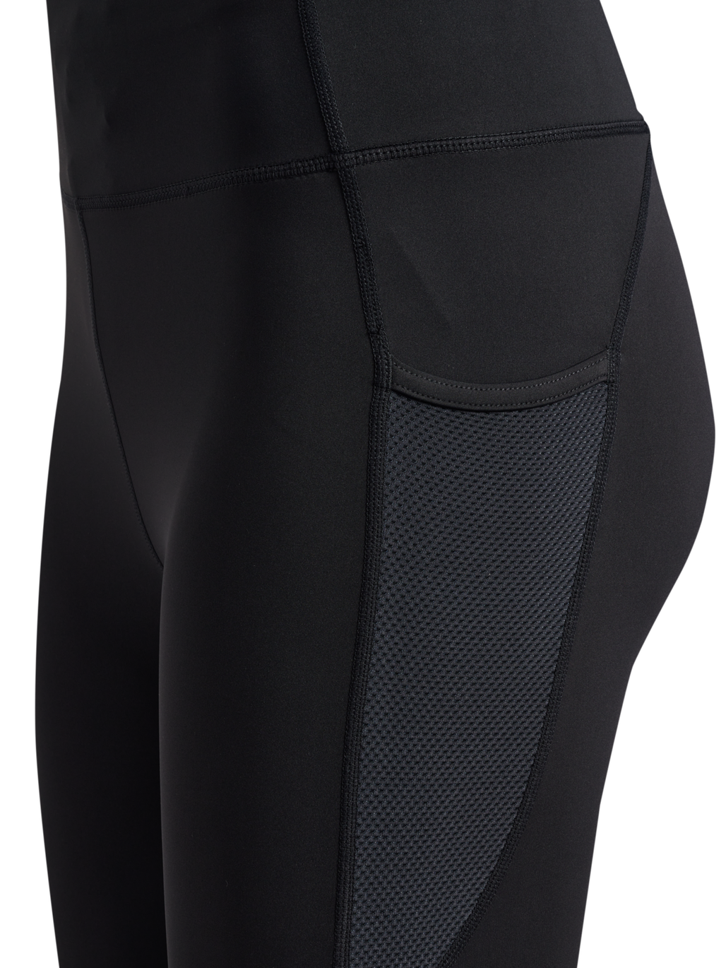 nwlRACE HIGH WAIST POCKET TIGHTS W, BLACK, packshot
