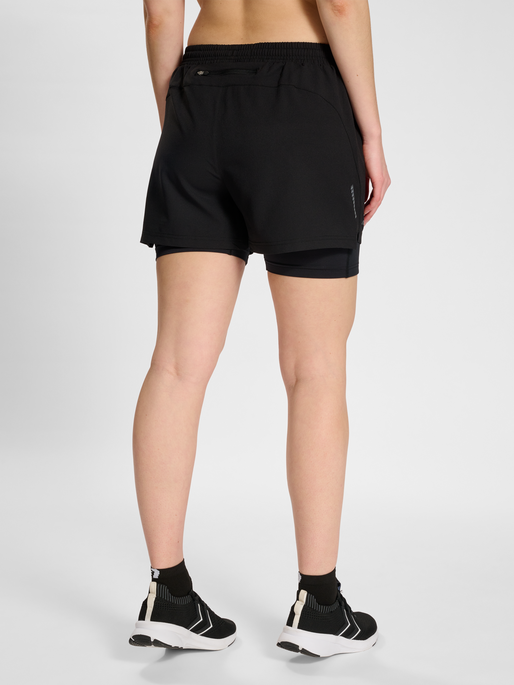 nwlDALLAS SHORTS 2IN1 WOMAN, BLACK, model