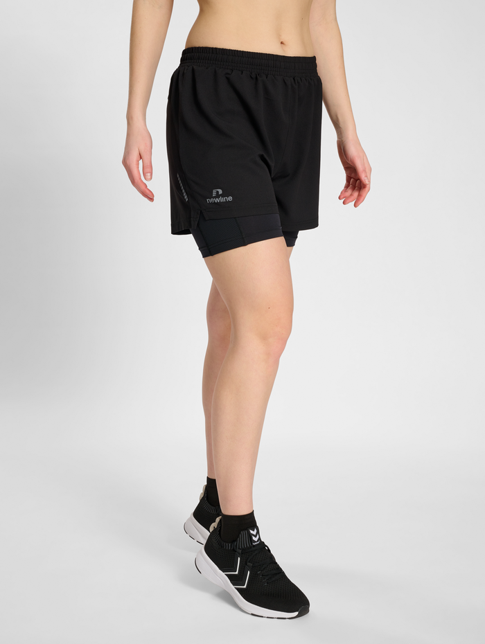 nwlDALLAS SHORTS 2IN1 WOMAN, BLACK, model