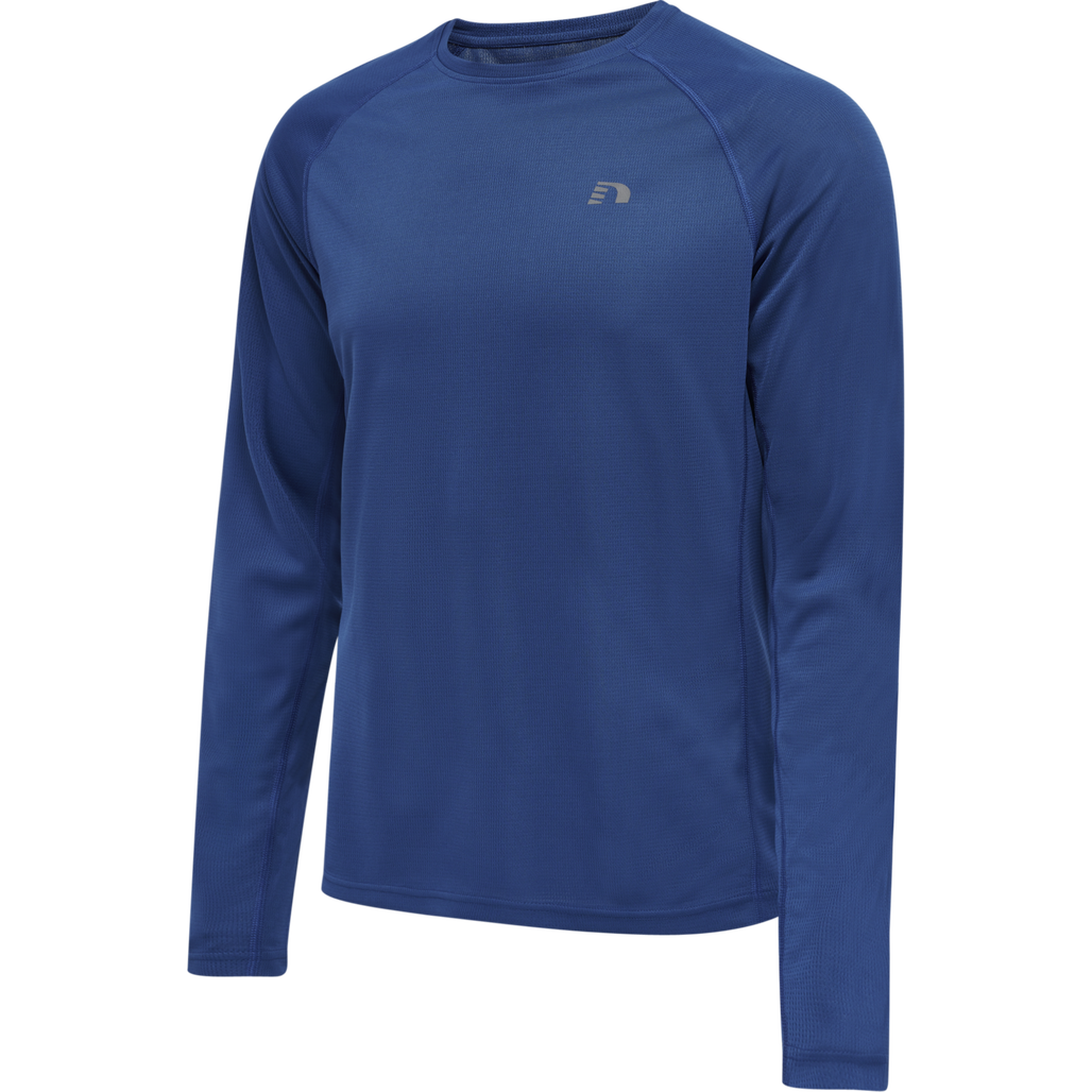 MEN CORE RUNNING T-SHIRT L/S, TRUE BLUE, packshot