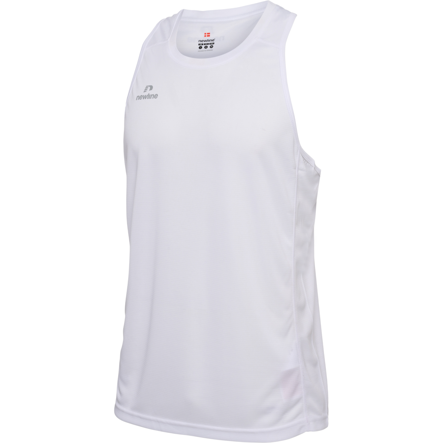 MEN'S ATHLETIC RUNNING SINGLET, WHITE, packshot