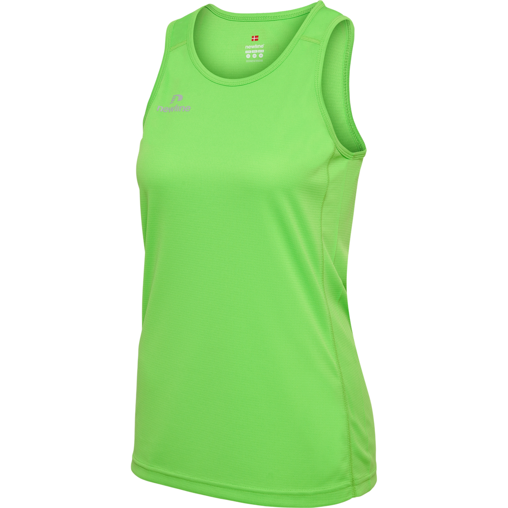 WOMEN'S ATHLETIC RUNNING SINGLET, GREEN FLASH, packshot
