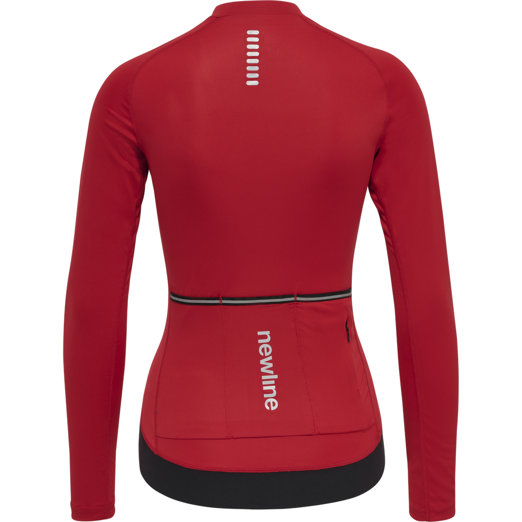 WOMENS CORE BIKE L/S JERSEY, TANGO RED, packshot
