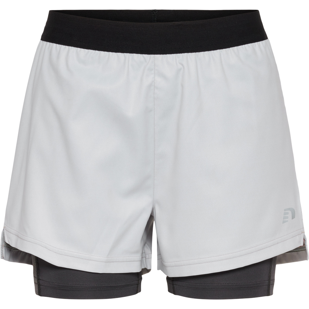 WOMEN 2-IN-1 RUNNING SHORTS, OYSTER MUSHROOM, packshot