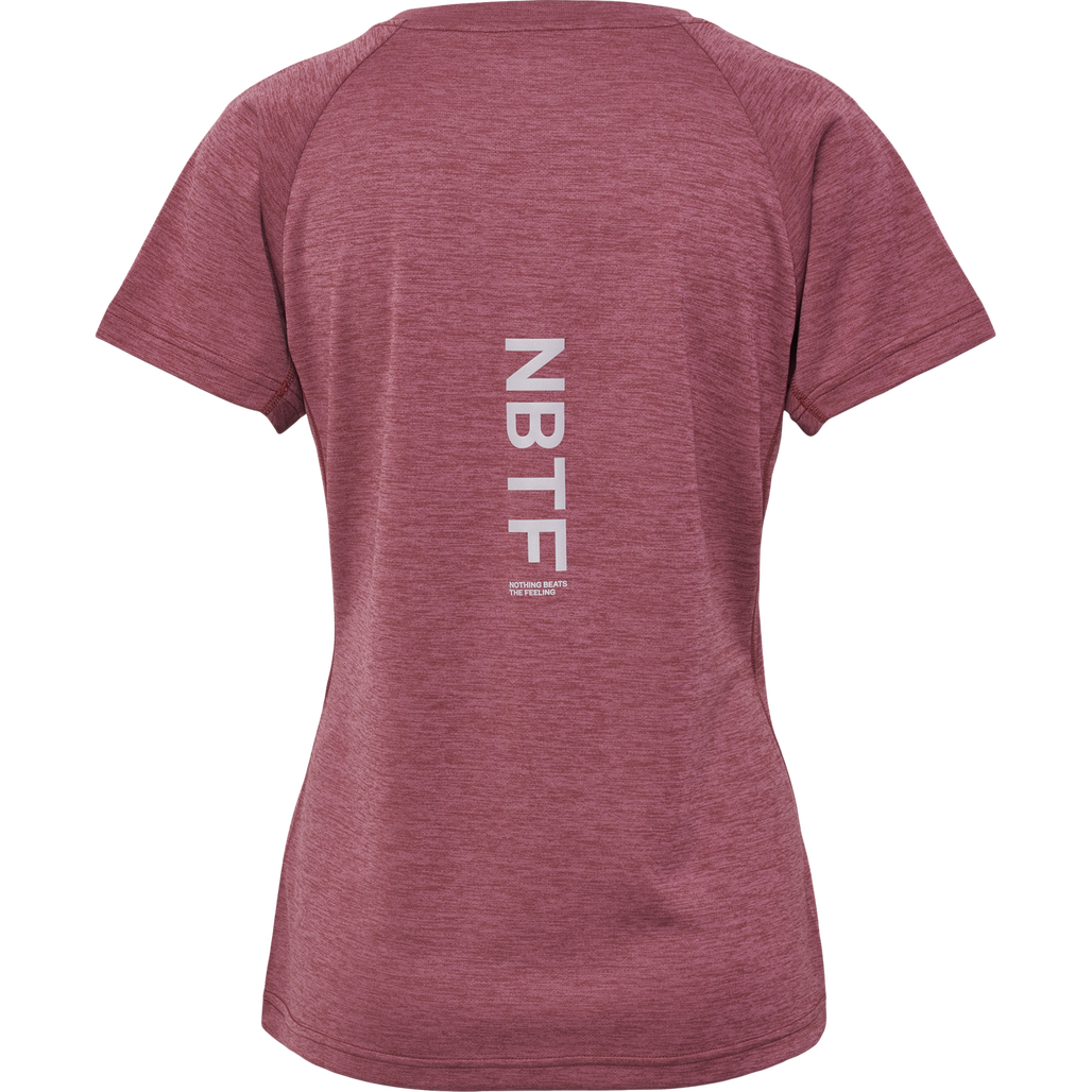 nwlPACE MELANGE TEE WOMAN, MAROON MELANGE, packshot