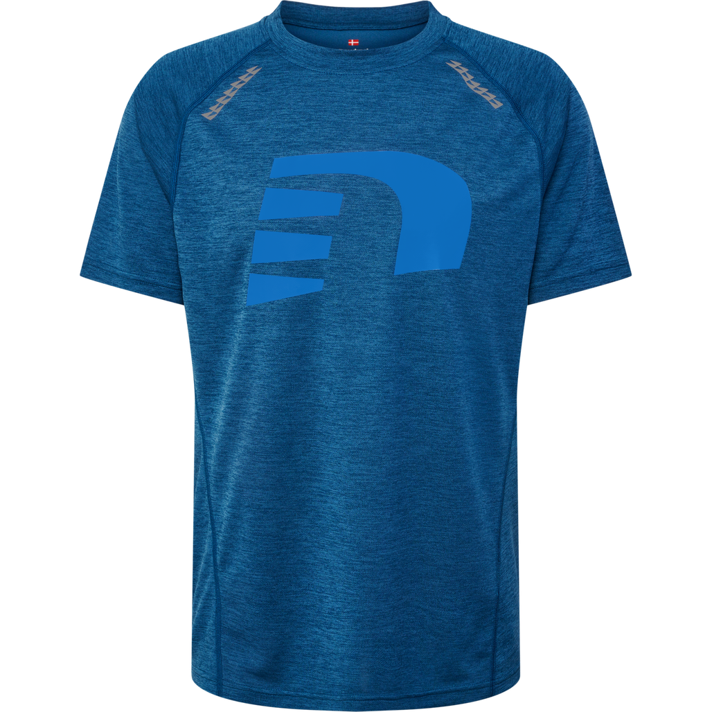 nwlORLANDO T-SHIRT S/S MEN, MAJOLICA BLUE MELANGE, packshot