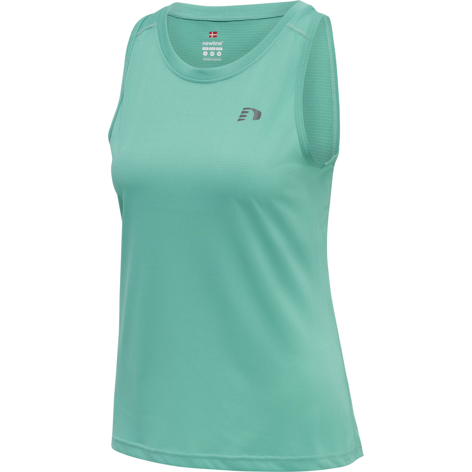WOMEN RUNNING SINGLET, BLUE TURQUOISE, packshot