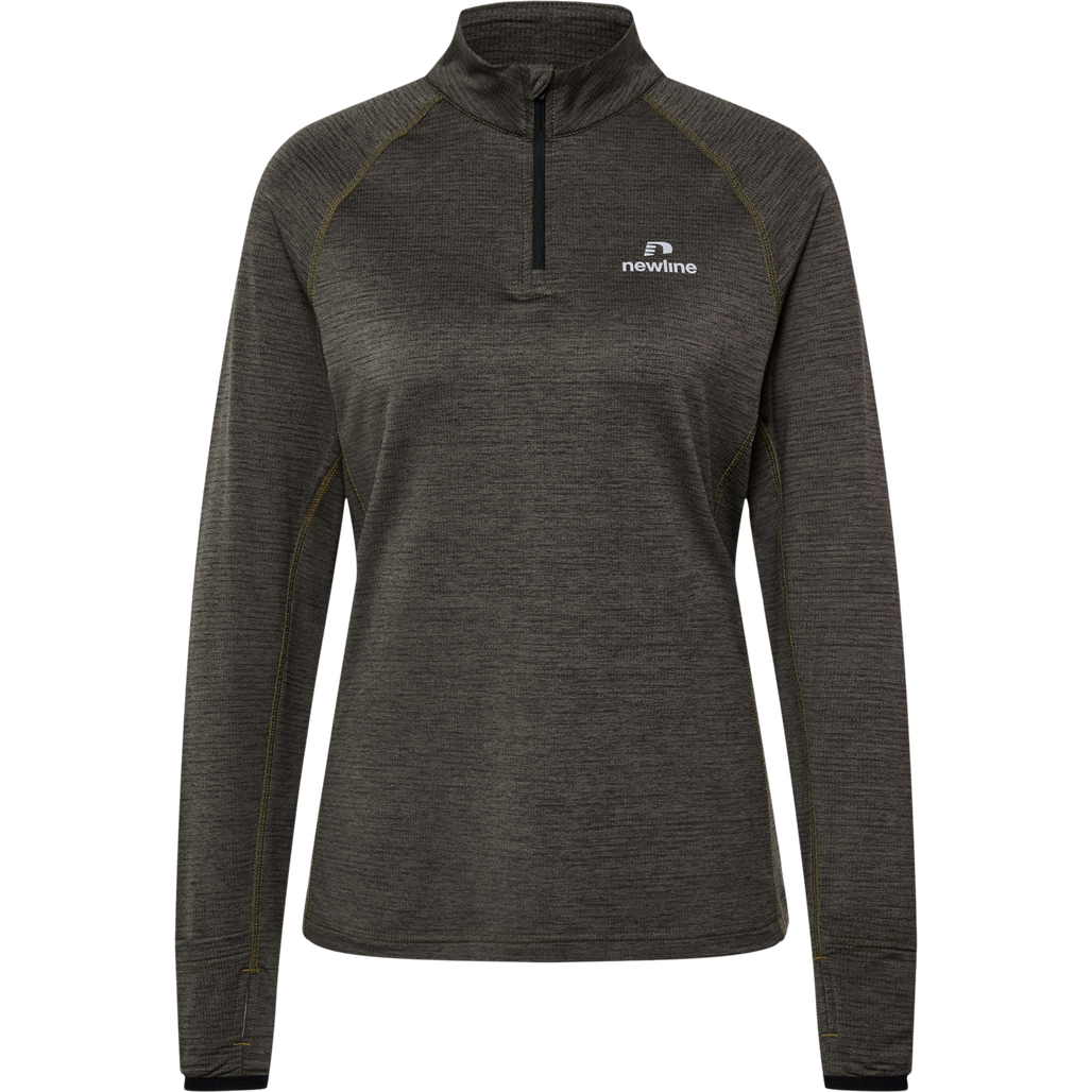 nwlPACE HALF ZIP WOMAN, BELUGA MELANGE, packshot