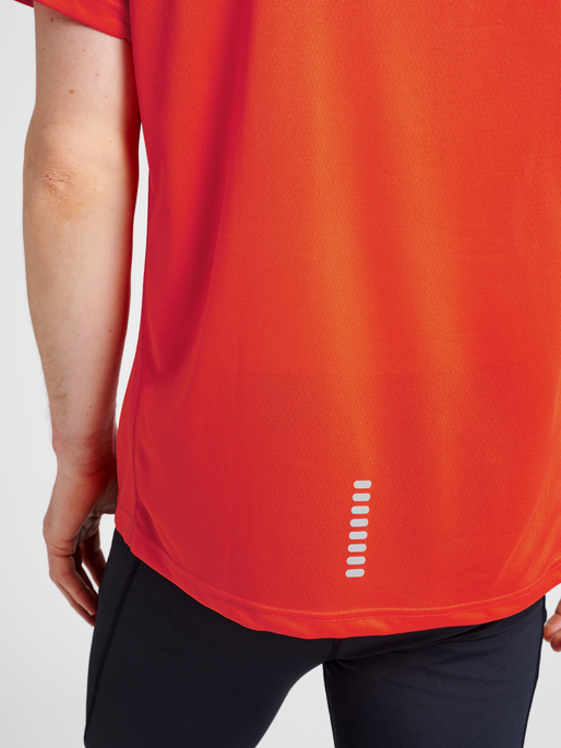 MEN RUNNING T-SHIRT S/S, SPICY ORANGE, model