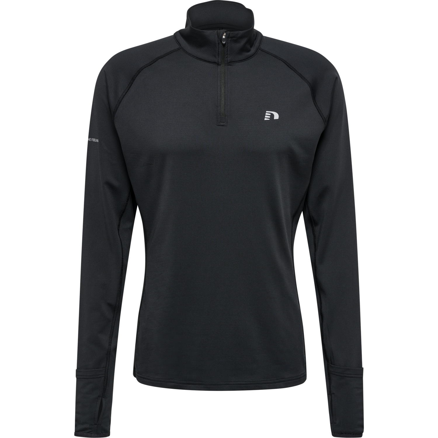 nwlLAKEWOOD 1/2 ZIP L/S MEN, BLACK, packshot