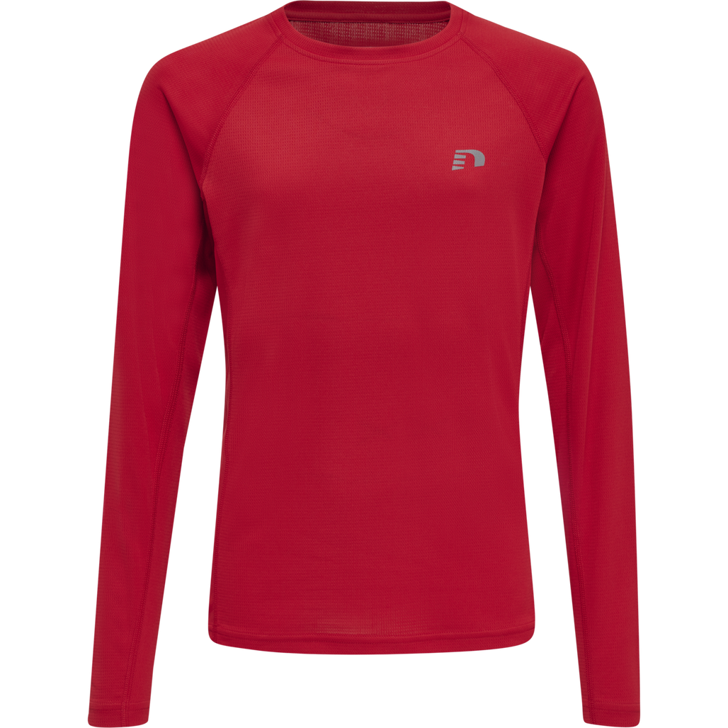KIDS CORE RUNNING T-SHIRT L/S, TANGO RED, packshot