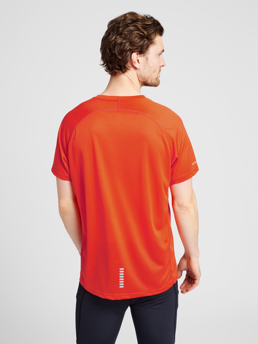 MEN RUNNING T-SHIRT S/S, SPICY ORANGE, model