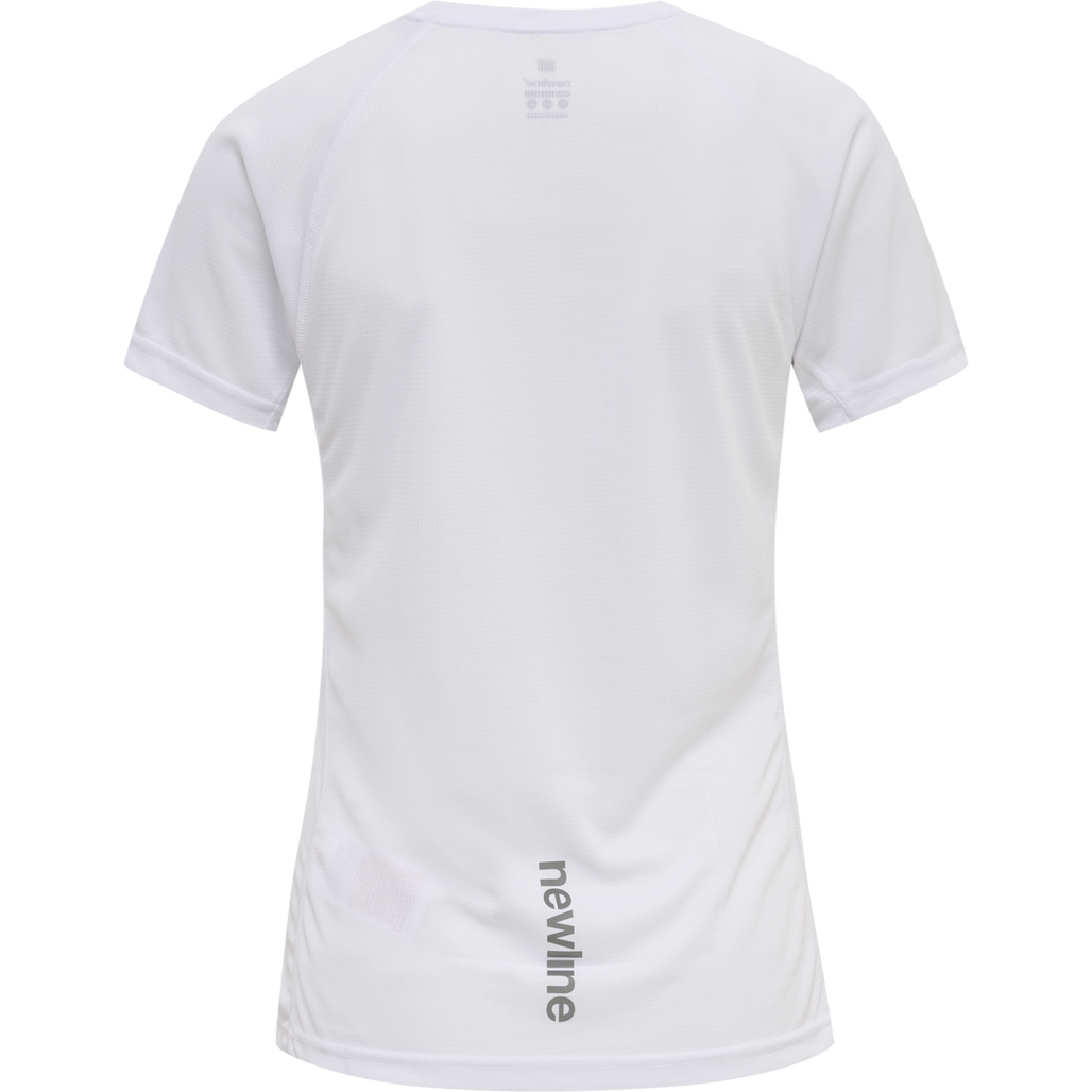 WOMEN CORE RUNNING T-SHIRT S/S, WHITE, packshot