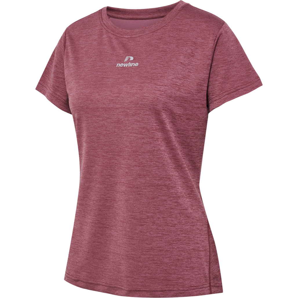 nwlPACE MELANGE TEE WOMAN, MAROON MELANGE, packshot
