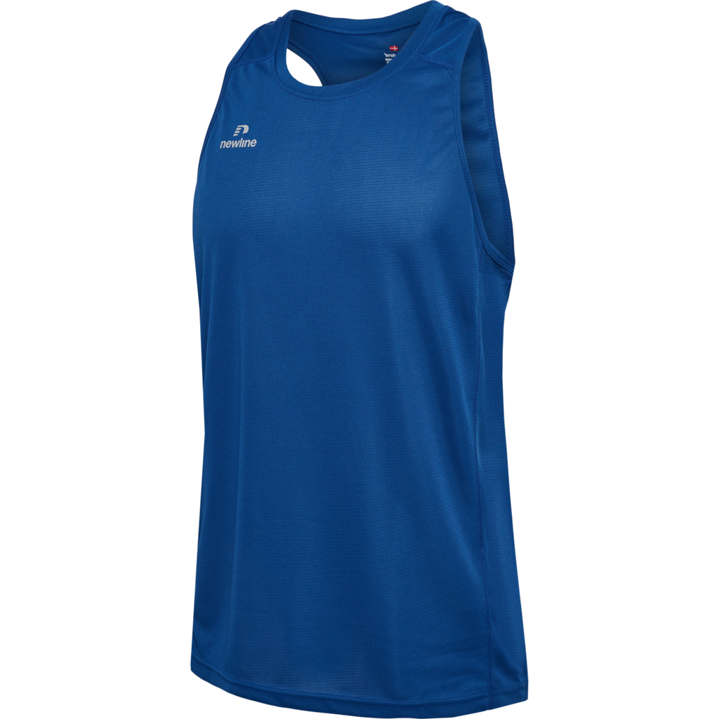 MEN'S ATHLETIC RUNNING SINGLET, TRUE BLUE, packshot