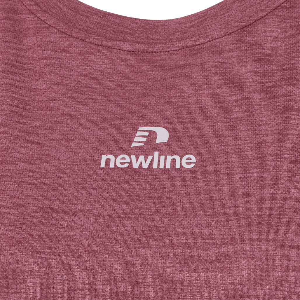 nwlPACE MELANGE TEE WOMAN, MAROON MELANGE, packshot