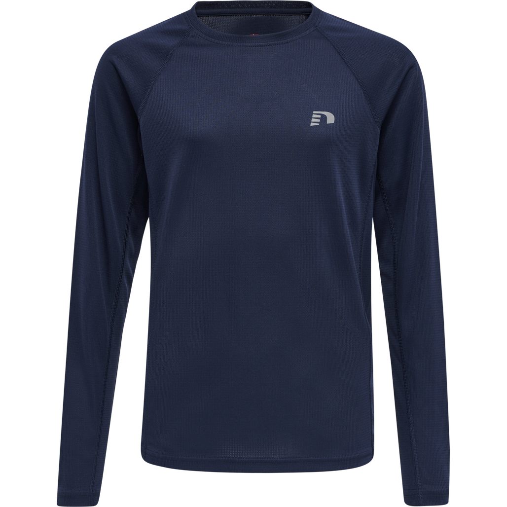 KIDS CORE RUNNING T-SHIRT L/S, BLACK IRIS, packshot