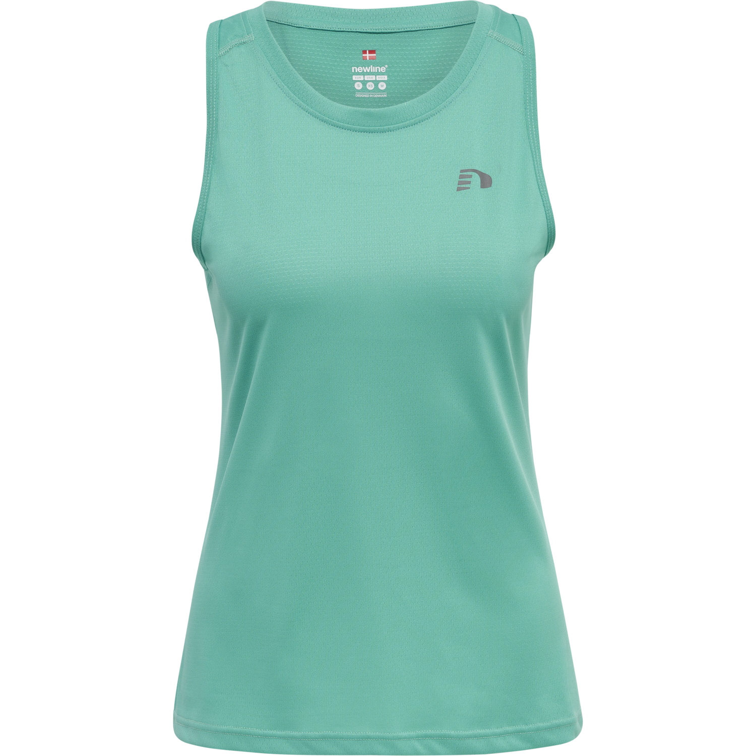 WOMEN RUNNING SINGLET, BLUE TURQUOISE, packshot