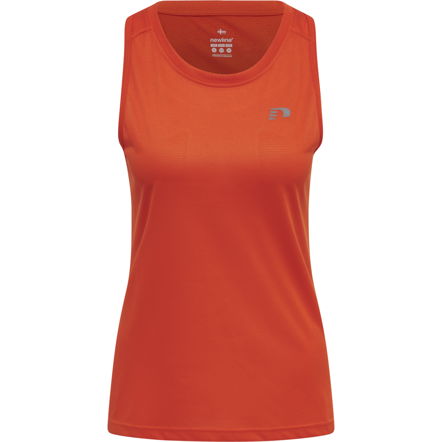 WOMEN RUNNING SINGLET, SPICY ORANGE, packshot
